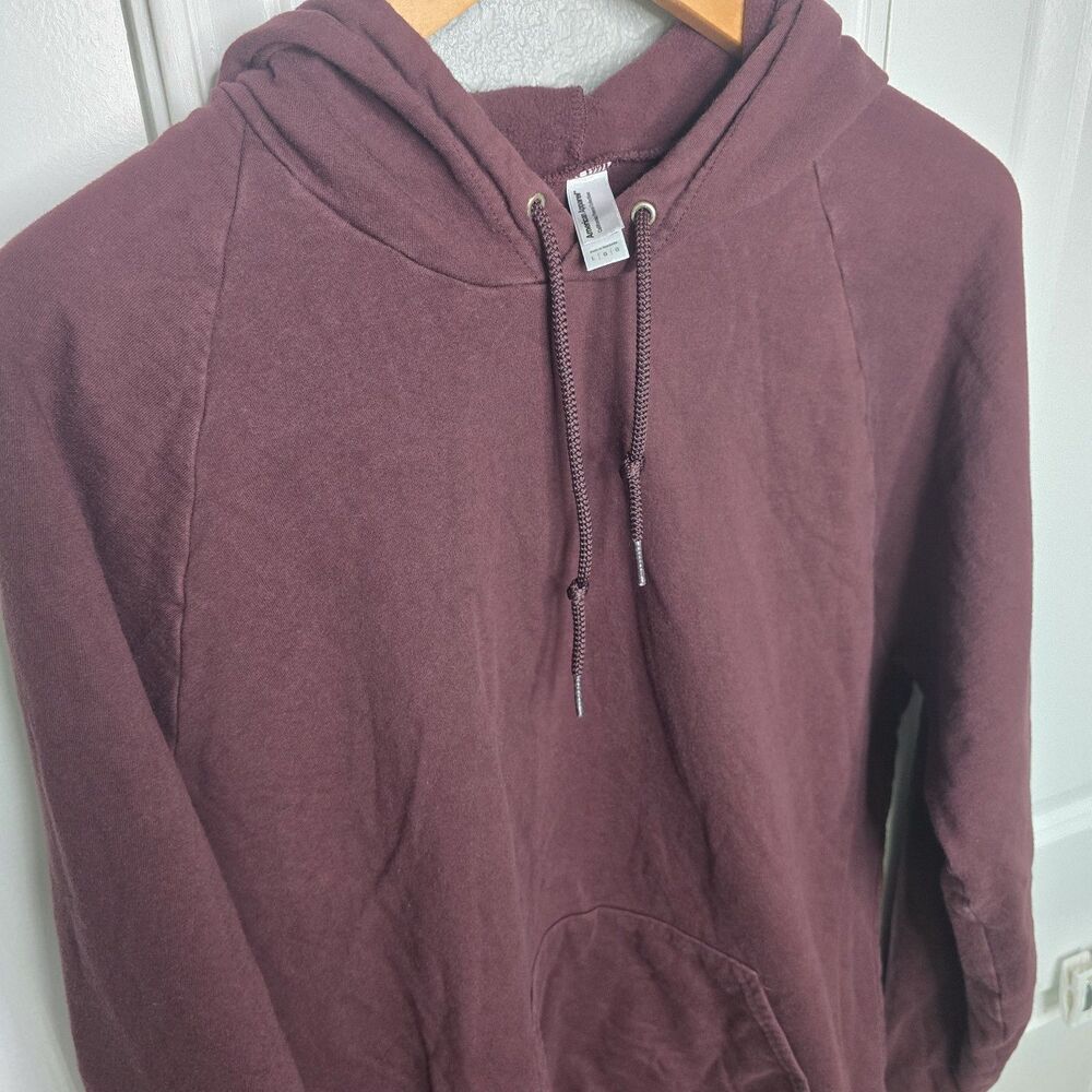 American Apparel Burgundy Hoodie Men's Large Pullover